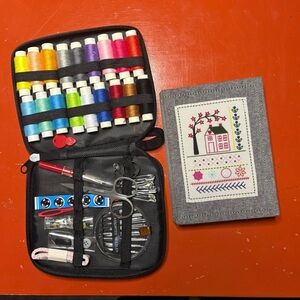 Colorful Sewing Kit with Embroidery Book - Great Gift! NWOT
